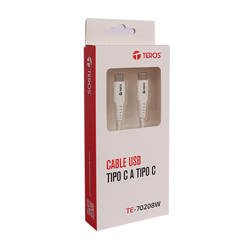 CABLE TEROS USB C-C CARGA RAPIDA 5A 100W 3.0A 1M