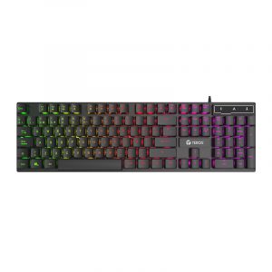 Teclado Gamer TEROS TE-4072G, RGB, USB, Color Negro