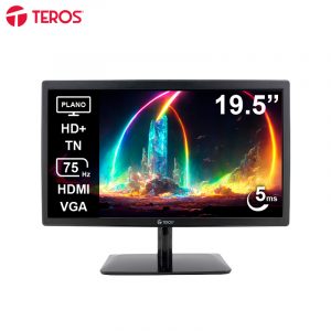 Monitor Plano Teros TE-1915S, 19.5" HD TN, 75Hz, 5ms, HDMI, VGA, Negro