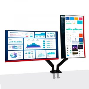 Rack para 2 Monitores de 22" a 32" / Brazo soporte TEROS TE-7114