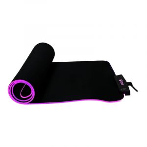 Mouse Pad Gamer TEROS TE-3013G, RGB, USB a tipo C, Color Negro