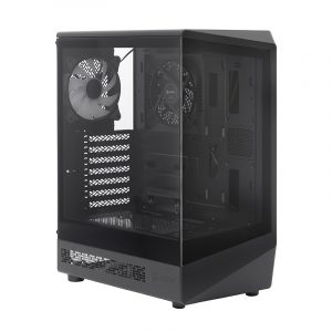 Case Gamer TEROS TE-1321G, Mid Tower, USB 3.0 / USB 2.0, Audio, Ventilador ARGB, Negro