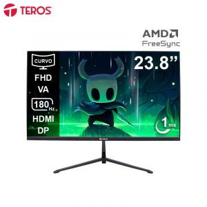 Monitor Curvo Gamer Teros TE-2476G, 23.8" FHD VA, 180Hz, 1ms, HDMI, DP, Audio Out