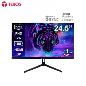 Monitor plano gaming TEROS TE-2475G, 24.5" FHD VA, 180Hz, 1ms, HDMI, DP, Audio out
