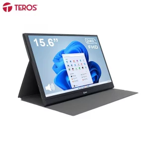 Monitor portátil TEROS TE-1501S, 15.6" FHD IPS, HDMI, USB-C, Audio out, Parlantes