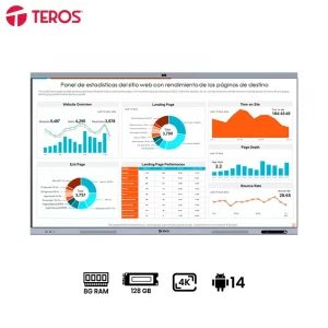 Pantalla interactiva TEROS TE-8614W, 86" UHD, 60Hz, 8ms, HDMI, DP, USB-C, Android 14