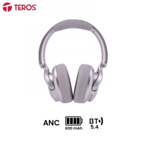 Audífono inalámbrico ANC TEROS TE-8038RS, BT 5.4, USB, ANC