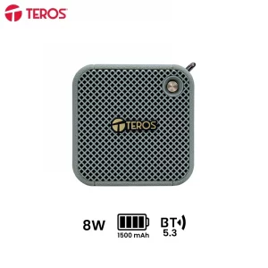Parlante inalámbrico TEROS Legacy LEG-6051GR, BT 5.3, 8W, 1500 mAh, USB
