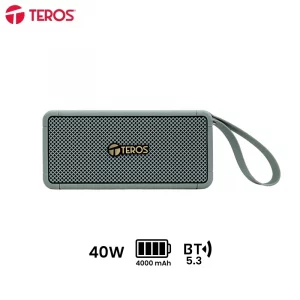 Parlante inalámbrico TEROS Legacy LEG-6052GR, BT 5.3, 40W, 4000mAh, USB